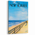 Vintage New Yorker Poster - Beach Walk Scene by the Ocean