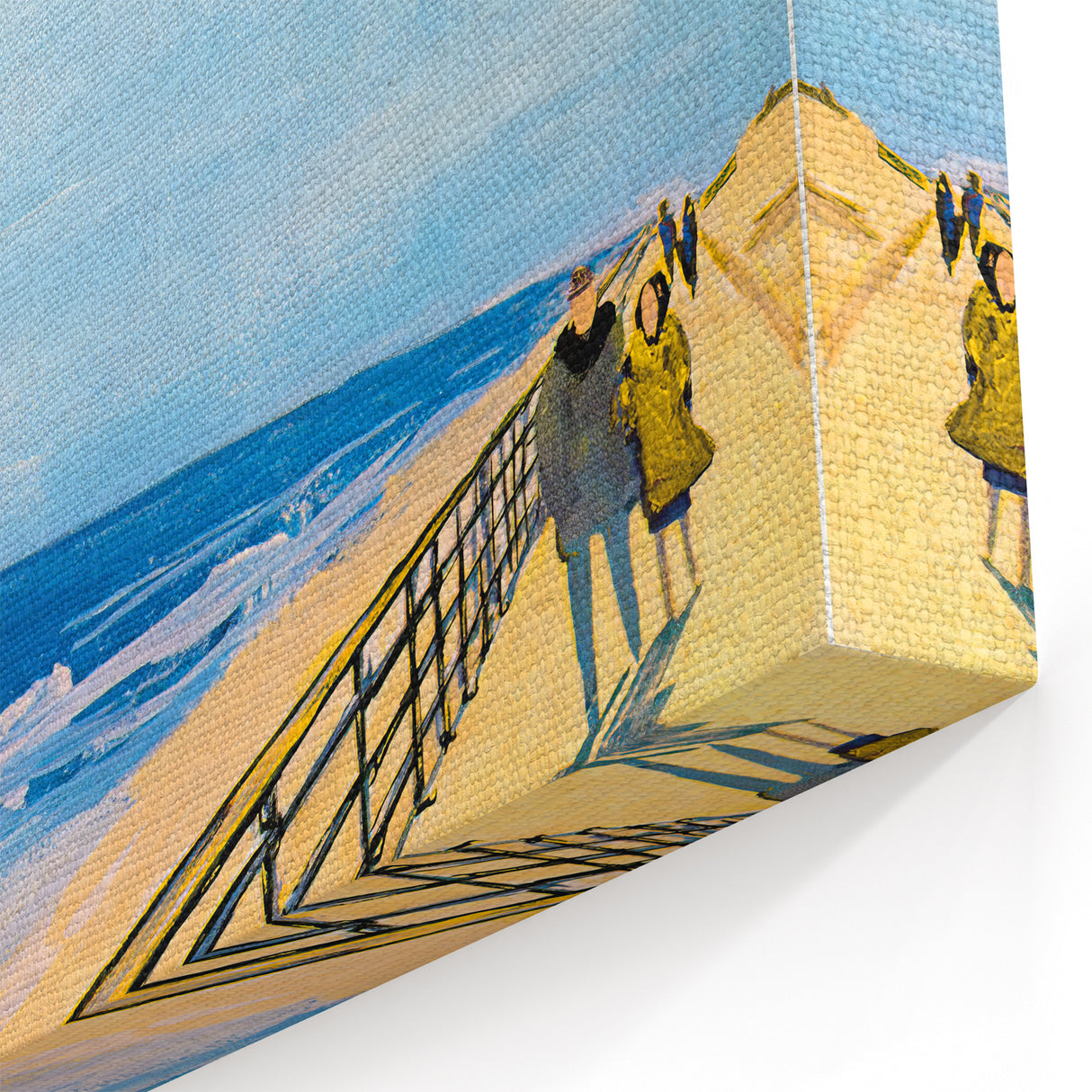 Vintage New Yorker Poster - Beach Walk Scene by the Ocean