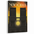 Vintage New Yorker Poster - Notre-Dame Cathedral Night View