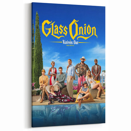 Glass Onion 2020s Vintage Movie Poster - Retro Film Art Print