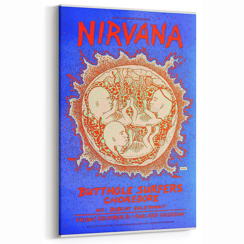 Nirvana Concert Poster - Retro Grunge Art for Music Lovers
