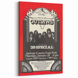 Outlaws Concert Poster - Retro Art for Classic Rock Fans