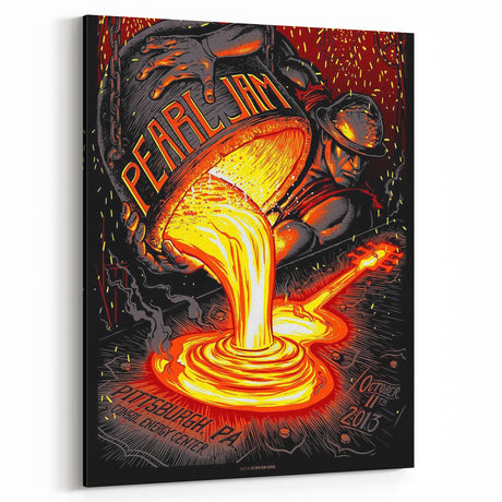 Pearl Jam Concert Poster - Retro Rock Art for Fans