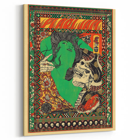 Pearl Jam Concert Poster - Retro Rock Art with Bold Illustrations