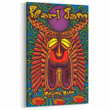 Pearl Jam Concert Poster - Retro Psychedelic Art for Fans