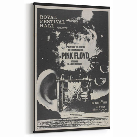 Pink Floyd 1969 Royal Festival Hall Retro Concert Poster