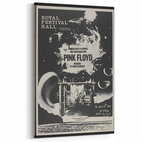 Pink Floyd 1969 Royal Festival Hall Retro Concert Poster