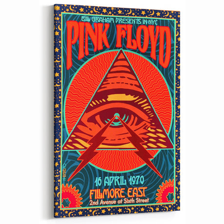 Pink Floyd 1970 Fillmore East Concert Poster - NYC