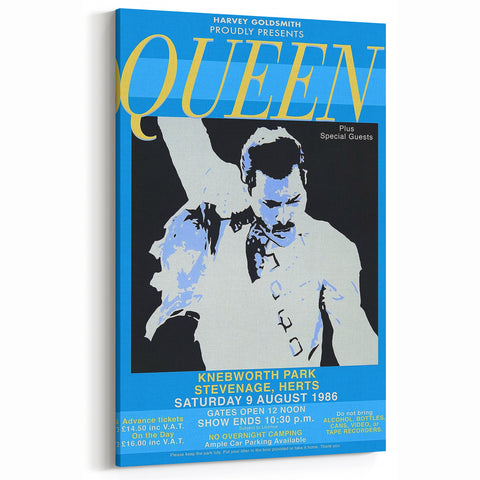 Queen 1986 Knebworth Park Concert Poster - August 9th