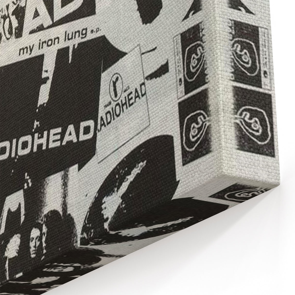 Radiohead Retro Poster - Black and White Collage - Vintage Music Art