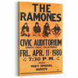 Ramones Retro Poster - 1980 Santa Cruz Concert Art - Civic Auditorium