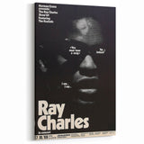 Ray Charles 1969 Concert Poster | Vintage Black & White Wall Art