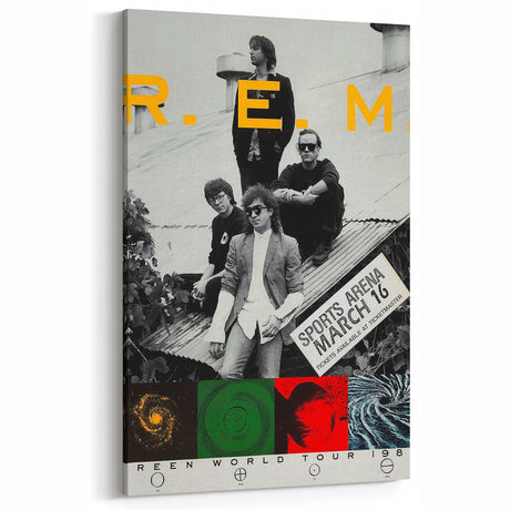 R.E.M. 1989 Green World Tour Poster | Vintage Rock Art