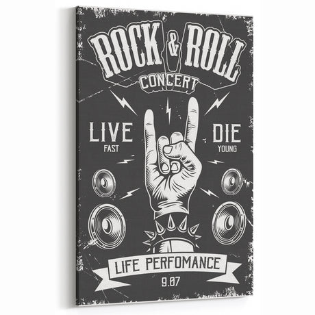 Rock & Roll Retro Wall Art: Vintage Concert Poster