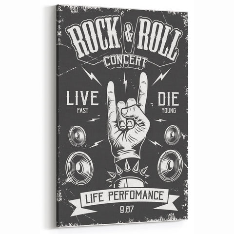 Rock & Roll Retro Wall Art: Vintage Concert Poster