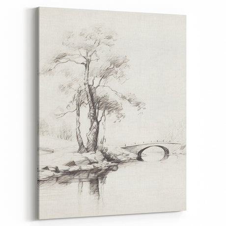 Vintage Botanical Art Prints – Antique Landscape Sketch Wall Decor
