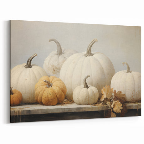 Vintage Botanical Art Print Pumpkin Autumn Decor