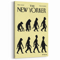 New Yorker Magazine Cover Art: Evolution of Mankind Poster