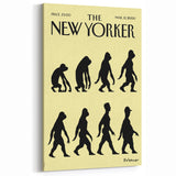 New Yorker Magazine Cover Art: Evolution of Mankind Poster