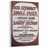 Retro Wall Art - Rod Stewart Concert Poster with Small Faces
