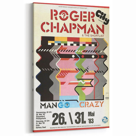 Retro Wall Art - Roger Chapman Mango Crazy Concert Poster 1983