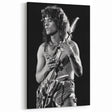 Eddie Van Halen Guitar Legend Poster - Vintage Black & White Art