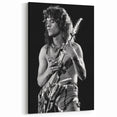 Eddie Van Halen Guitar Legend Poster - Vintage Black & White Art