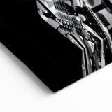 Eddie Van Halen Guitar Legend Poster - Vintage Black & White Art