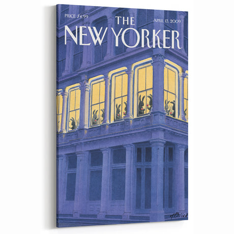 New Yorker Magazine Art - Bunnies in the Window Poster