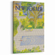 Vintage New Yorker Magazine Poster - Poolside Paradise Artwork