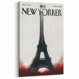 Eiffel Tower New Yorker Poster - 2015 Red Accent Paris Illustration Art