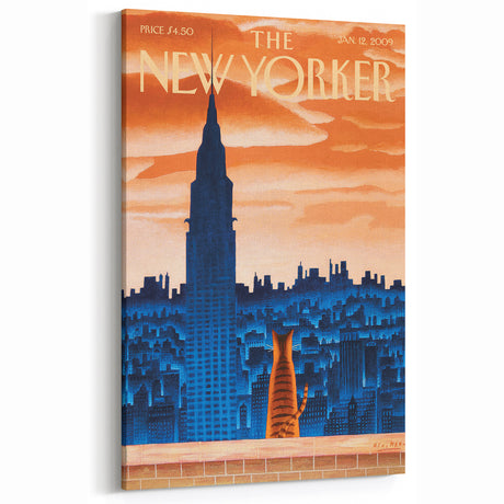 New Yorker Poster - 2009 Empire State Building Cat View Wall Art