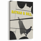 2010s Movie Poster Art – Vintage Batman & Bill Retro Cinema Print