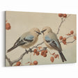 Vintage Animal Art: Birds on Branch Illustration Print