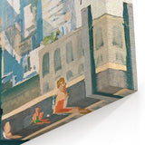New Yorker Poster - 1963 Rooftop Summer Scene with City View Art