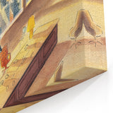 New Yorker Poster - 1998 Office Skyline View with Executive Art