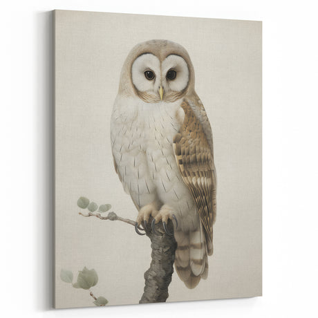 Vintage Animal Art - Owl Illustration Print for Home Decor