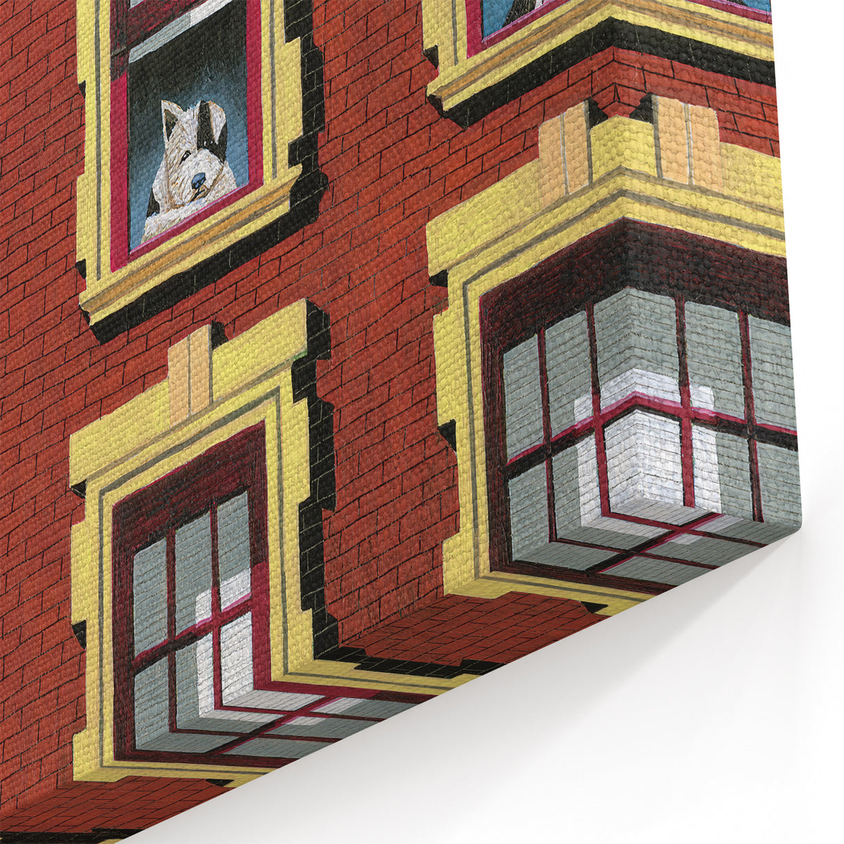 New Yorker Poster - 2007 Dogs in Windows Urban Life Art