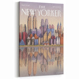New Yorker Poster - 2003 New York Skyline Reflection Art