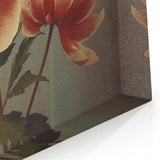 Vintage Botanical Art Prints – Peony Floral Illustration with Pastel Tones