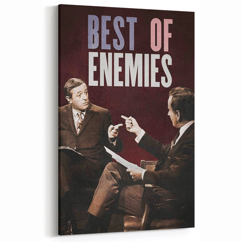 2010s Movie Poster Art - Best of Enemies Retro Vintage Film Print