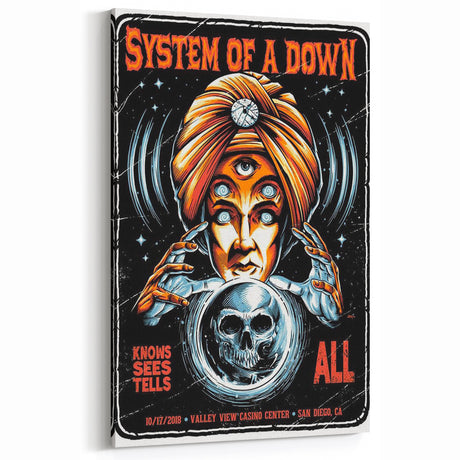 System of a Down Concert Poster – 2018 Valley View Casino Art