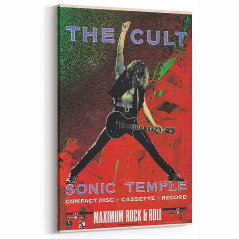 The Cult Sonic Temple Retro Poster Art – Vintage Rock Concert Print