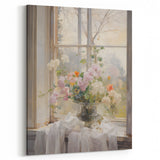 Vintage Botanical Art Prints – Soft Floral Arrangement in Vase