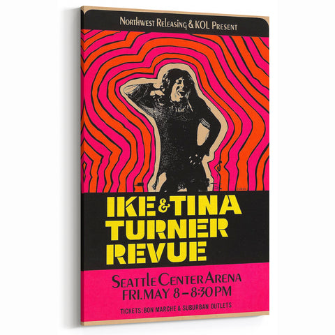 Ike & Tina Turner 1968 Concert Poster – Vintage Psychedelic Art