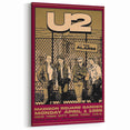 U2 The Unforgettable Fire Tour 1985 Poster Retro Canvas Print