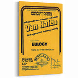 Van Halen 1974 First Orange County Appearance Poster - Retro Art