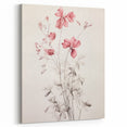 Vintage Botanical Art Prints – Soft Pink Floral Illustration