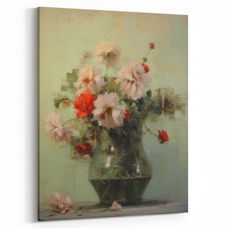 Vintage Botanical Art Prints: Floral Vase Delight