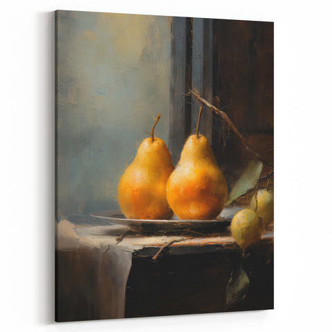 Vintage Botanical Art Prints: Pears in Still Life